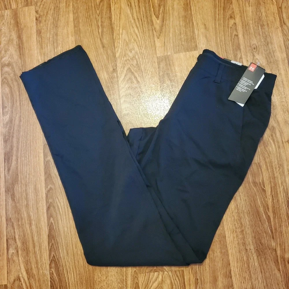 Under Armour Golf Pants Men 34 Black Showdown‎ Straight Athletic Performance New